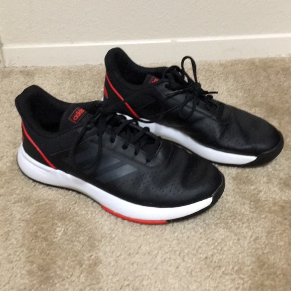 adidas courtsmash black and red
